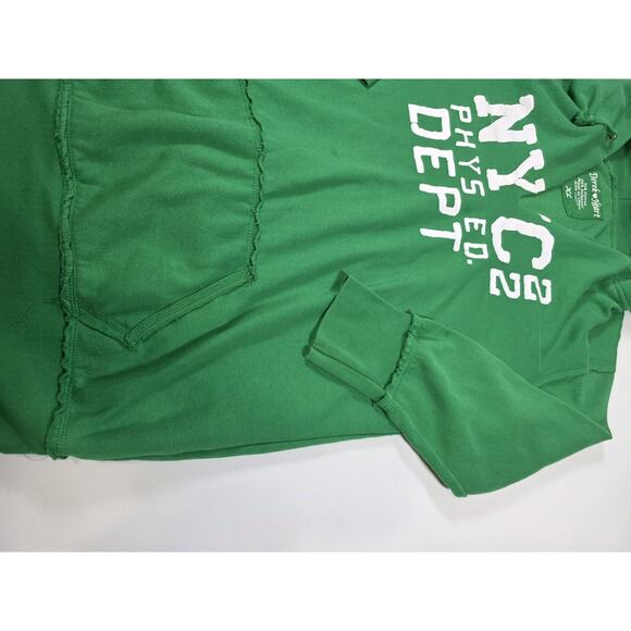 Derek Heart Green Graphic Hoodie Sweatshirt Dress Tunic NYC 22 Phys Ed Size XL - Picture 5 of 8